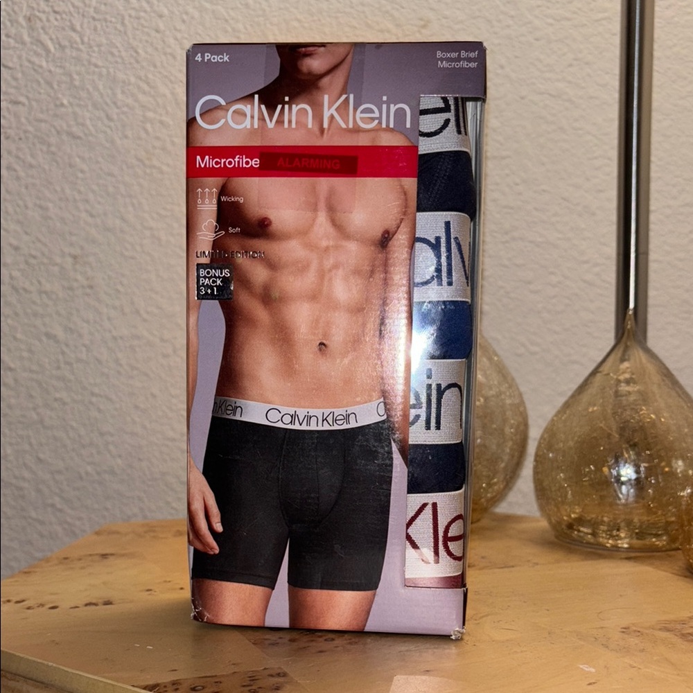 Calvin Klein Men's Black Boxer Briefs 4-Pack